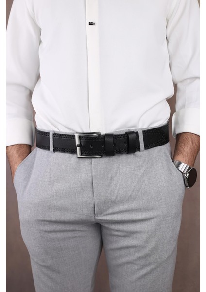 SMT-4413 Erkek Hakiki Deri Klasik Kot Kemeri fırsatları