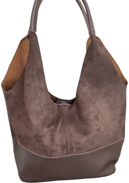 Kadın Yavrulu Büyük Boy Omuz Çantası (Süet Detaylı) fırsatları