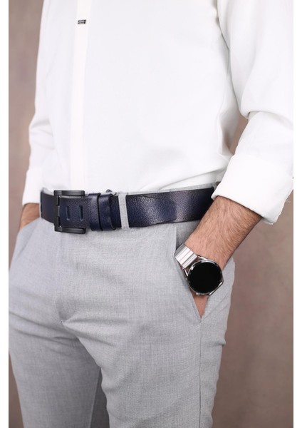 SMT-4411 Erkek Hakiki Deri Kot Kemeri