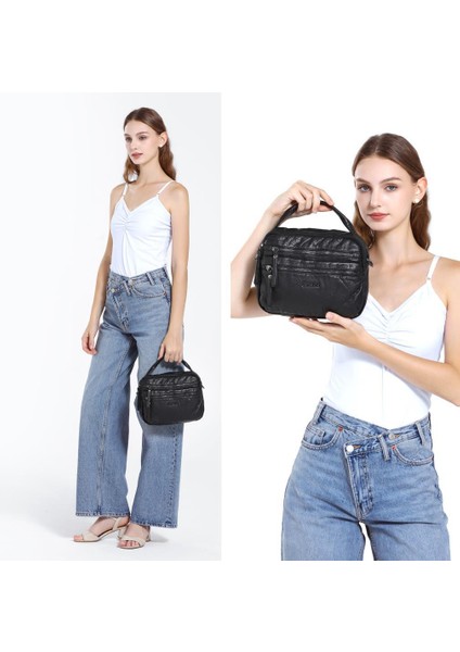 Yıkama Rölaks Deri Kadın Omuz Çantası 21K Barcelona 1924-6 indirimleri