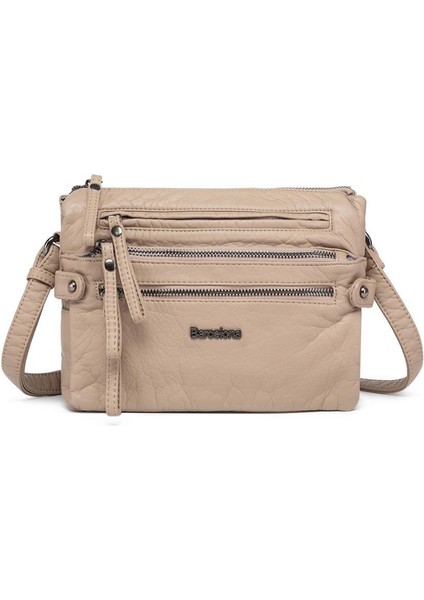 Yıkama Rölaks Deri Kadın Postacı Çantası 21K Barcelona 1920-6