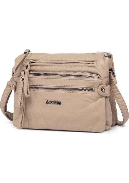 Yıkama Rölaks Deri Kadın Postacı Çantası 21K Barcelona 1920-6 fırsatları