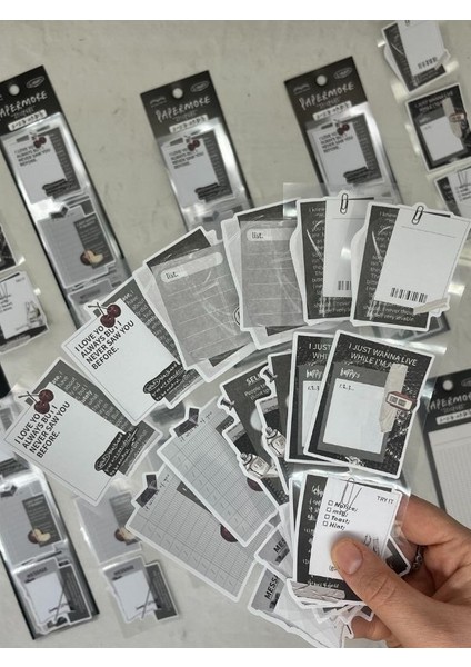 Mottolu Motivasyon 6 Yaprak Siyah Renk Sticker Seti/etiket/çıkartma/sticker fırsatları