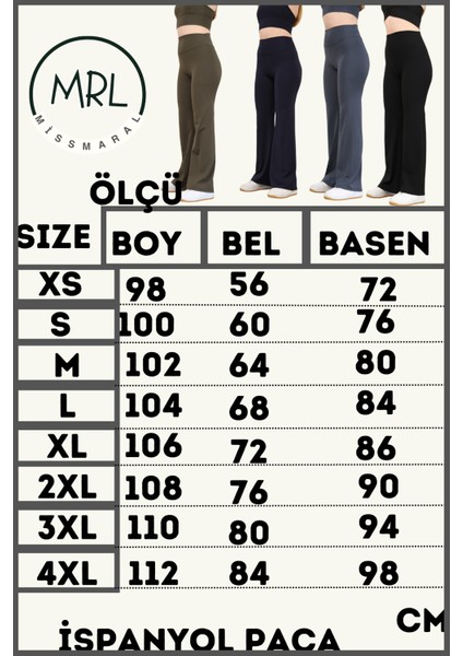 Kadın Yüksek Bel Toparlayıcı Tayt Pantolon Ispanyol Paça Likralı Esnek Dalgıç Kumaş Antrasit 1040