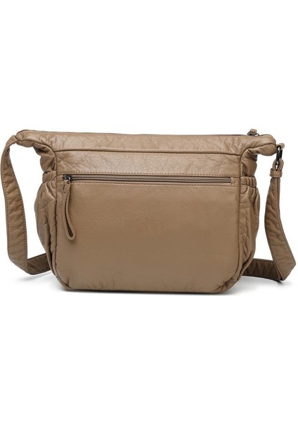 Yıkama Rölaks Deri Kadın Postacı Çantası 21K Barcelona 1919-6 modelleri