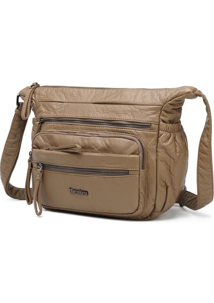 Yıkama Rölaks Deri Kadın Postacı Çantası 21K Barcelona 1919-6 fırsatları