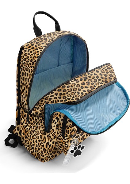 Kahverengi Leopar Desenli Okul Sırt Çantası 23681 modelleri