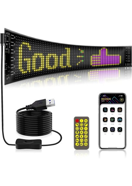 20X64 Matrix LED Panel Cama Yapışan Telefon Kontrollü LED Lamba