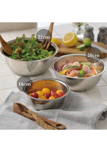 Paslanmaz Çelik Karıştırma Kabı Seti Çok Amaçlı Çorba Kabı 5 Boyut Yerden Tasarruf Sağlayan Iç Içe Geçen Kase Seti (Yurt Dışından) fiyatları