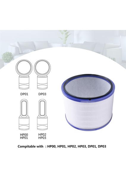 Dyson Pure Hot + Cool Link HP00 HP01 HP02 HP03 DP01 Hepa Hava Temizleyici Filtresi Için 2 Paket Yedek Hepa Filtre (Yurt Dışından) fırsatları