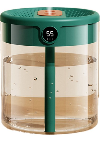 H2O Hava Nemlendirici 2l Kapasiteli Çift Nozul LCD Nem Ekranlı Esansiyel Yağ Difüzörü Taşınabilir Usb, Yeşil (Yurt Dışından)