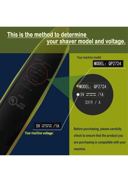 2 Adet 5V 1A USB Tıraş Makinesi Şarj Kablosu Philips QP2724 QP2834 QP1924 MG9520 Elektrikli Tıraş Makinesi Düzeltici Şarj Kablosu (Yurt Dışından)