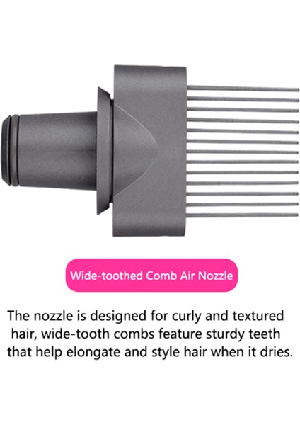 Geniş Dişli Tarak + Dyson Airwrap Saç Kurutma Makinesi HD01 HD02 HD03 HD04 HD08 Saç Kurutma Makinesi Aletleri Aksesuarları Parçaları Için Yumuşak Başlık (Yurt Dışından) modelleri