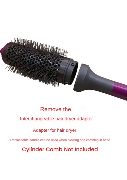 Dyson HD03/HD05/HD08 Yuvarlak Fırça Tarak Sapı Silindir Tarak Saç Tarağı Çıkarılabilir Saplı Salon Şekillendirme Aleti (Yurt Dışından)