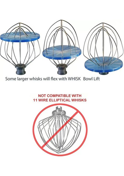 Kitchenaid Stand Mikser Aksesuarları Için Whisk Wiper Pro 6-Tel Karıştırma Başlığı Sıçrama Önleyici Baffle Karıştırma Dağınıklık Olmadan B (Yurt Dışından) modelleri