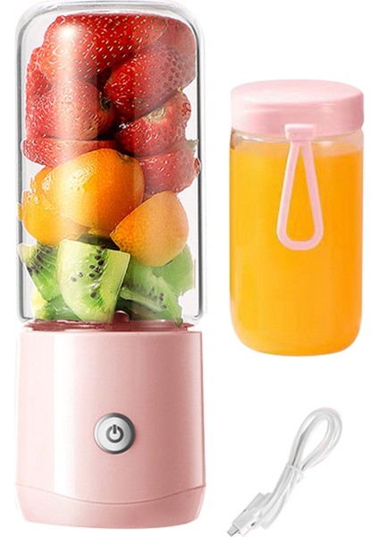 380ML Taşınabilir Blender Kablosuz Mini Sıkacağı USB Elektrikli Blender Meyve Sıkacağı Meyve ve Sebze Sıkacağı Makinesi-C (Yurt Dışından)