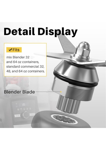 Vitamix Blender Için Bıçak Değişimi Vitamix 5200 Serisi Blender Mikseri Için Islak Bıçak Değişimi 64OZ ve 32OZ Kaplar (Yurt Dışından)