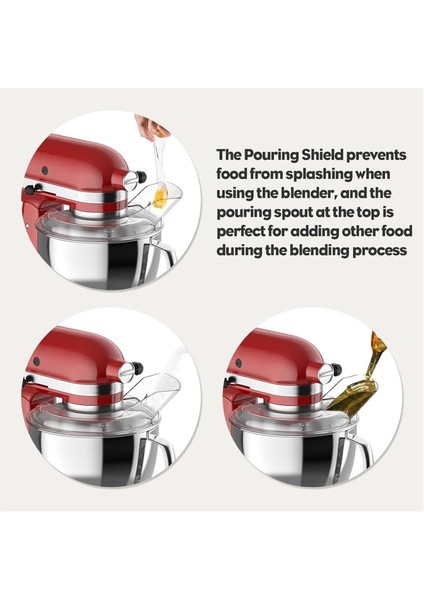 Kitchenaid 4.5-5qt Mikser Kabı Için Döküm Kalkanı Flex Kenarlı Çırpıcı Kürek Kitchenaid Stand Mikser Ekleri Için (Yurt Dışından) modelleri
