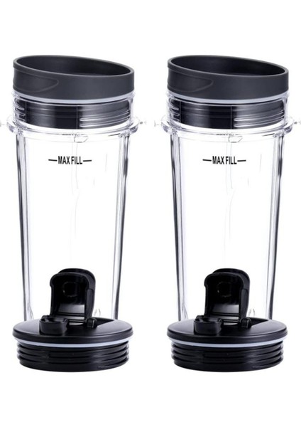 2 Adet 16 Oz Dört Kapaklı Bardak, Ninja BL660 BL770 BL740/QB3000/BL810 Blender Için Blender Yedek Parça Aksesuarları (Yurt Dışından)