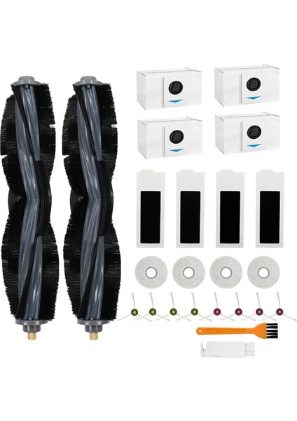 Ecovacs Deebot T20 OMNI/T20E OMNI/T20 MAX/T20 Pro Robot Süpürge Ana Yan Fırça Hepa Filtre Paspas Bez Torbalar (Yurt Dışından)