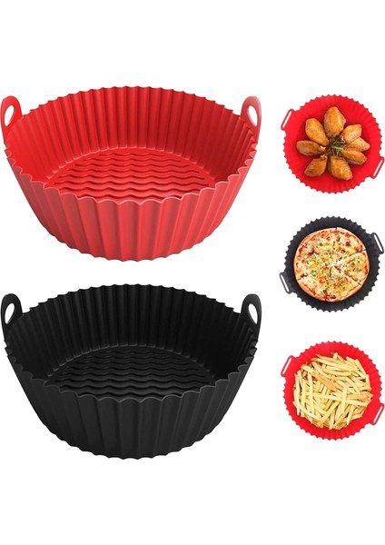 Silikon Hava Fritöz Kaplamaları, Tekrar Kullanılabilir Hava Fritöz Sepeti, Hava Fritöz Silikon Tencere Fırın Hava Fritöz Aksesuarları, Parşömen Kağıdı (Yurt Dışından)
