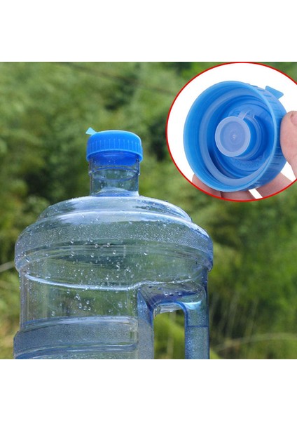 Su Sürahisi Kapağı 5'li Paket Plastik Su Şişesi Kapağı Mavi Galon Içme Suyu Şişesi Kapağı Yedek Şişe Aracı Sızıntısız (Yurt Dışından) fiyatları