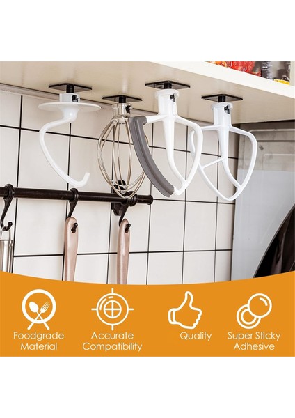 Stand Mikser Eklenti Tutucuları, 4 Paket Gıda Mikseri Aksesuarları Kitchenaid Tüm Stand Mikser Eklentileri Için Kancalar (Yurt Dışından) modelleri