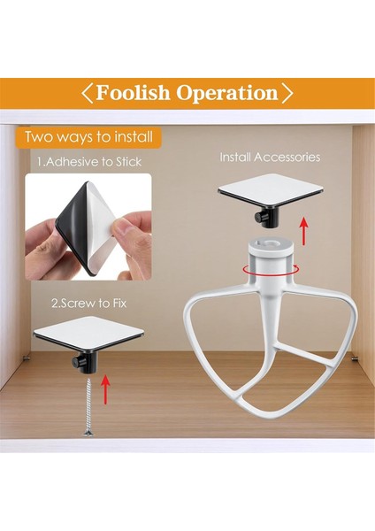 Stand Mikser Eklenti Tutucuları, 4 Paket Gıda Mikseri Aksesuarları Kitchenaid Tüm Stand Mikser Eklentileri Için Kancalar (Yurt Dışından) fırsatları