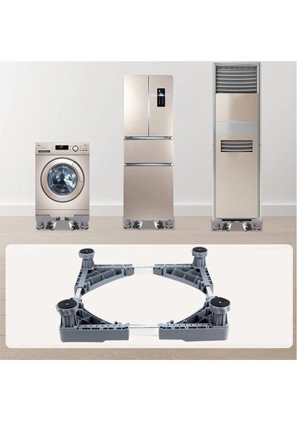Çamaşır Makinesi Standı Evrensel Taban Çok Işlevli Ayarlanabilir Taban Kurutma Makinesi Buzdolabı Banyo Aksesuarları D (Yurt Dışından)