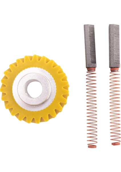 W10112253 9706416 Motor Fırçası W10380496 4162897 Kitchenaid Standı Için Mikser Solucan Tahrik Dişlisi ve Bir Çift Motor Fırçası (Yurt Dışından)