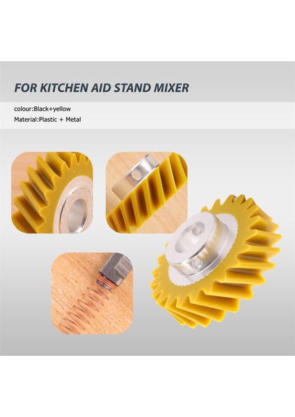 W10112253 9706416 Motor Fırçası W10380496 4162897 Kitchenaid Standı Için Mikser Solucan Tahrik Dişlisi ve Bir Çift Motor Fırçası (Yurt Dışından) fırsatları