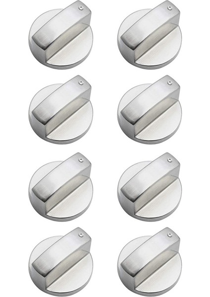 8 Adet Metal Gümüş Gazlı Ocak Ocak Düğmeleri Adaptörü Fırın Anahtarı Pişirme Yüzeyi Kontrol Kilitleri Pişirme Kapları Parçalarının Değiştirilmesi (Yurt Dışından)