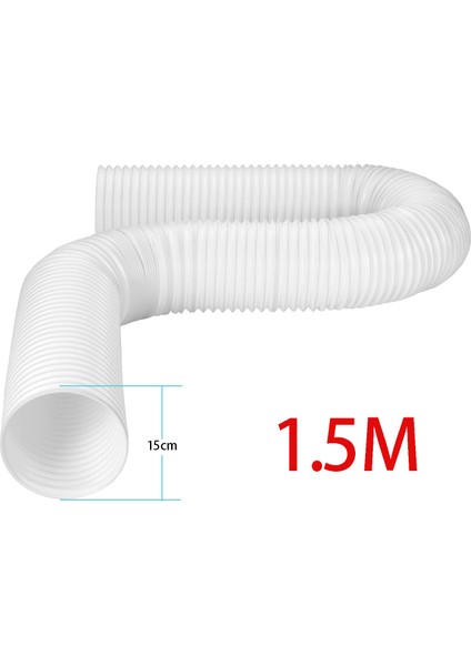 Taşınabilir Klima Hortumu, Üniversal Boru Klima Egzoz Hortumu 5,9 Inç Genişlik Pvc Kanal Uzantısı (1,5 M) (Yurt Dışından)