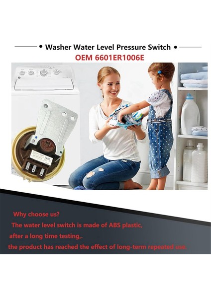6601ER1006G Lg Çamaşır Makinesi Su Seviyesi Basınç Anahtarı Için Çamaşır Makinesi Basınç Anahtarı 6601ER1006E 6601EN1005B (Yurt Dışından) modelleri