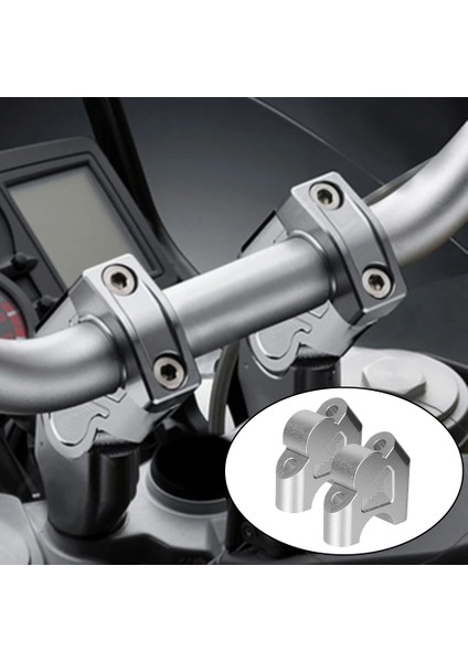 Motosiklet Gri Gidon Yükseltme Aparatı 32 mm Gidon Kelepçe Uzatma Adaptörü R1200GS R1250GS Lc Macera Adv S1000XR R 1250 Gs Motosiklet Gidonu Yükseltici 32 mm Sürükle Gidon Kelepçe Uzatma Adaptörü