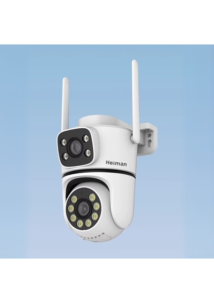 HM-602 2 Kameralı 4mp Gece Görüşlü Sesli Insan Takipli Akıllı Kamera