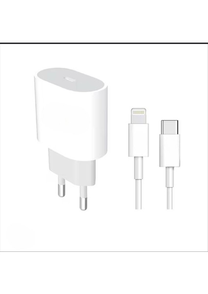 25W 3.4A Lightning- Usb-C Yeni Nesil iPhone Uyumlu Şarj Aleti Seti Hızlı ve Güvenli Şarj