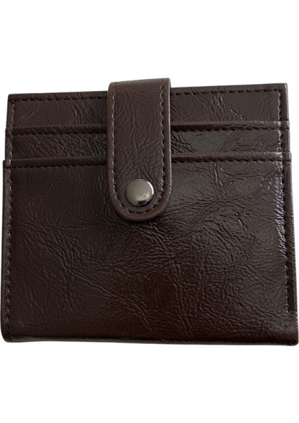 Kağıt Para Bölmeli Çok Gözlü Çıtçıtlı Cüzdan