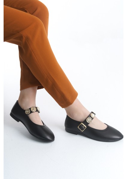 Günlük Kadın Siyah Cilt Babet Bantlı Ayarlanabilir Tokalı Hafif Rahat Ayakkabı fiyatları