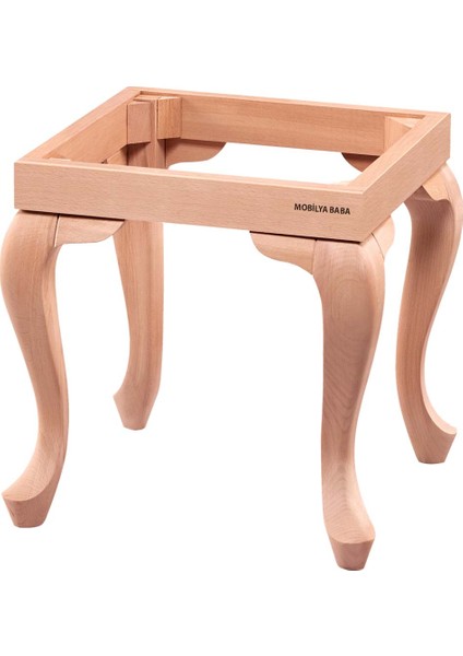 Aksu 40 Lık Lükens Puf Cilasız Ham Ahşap