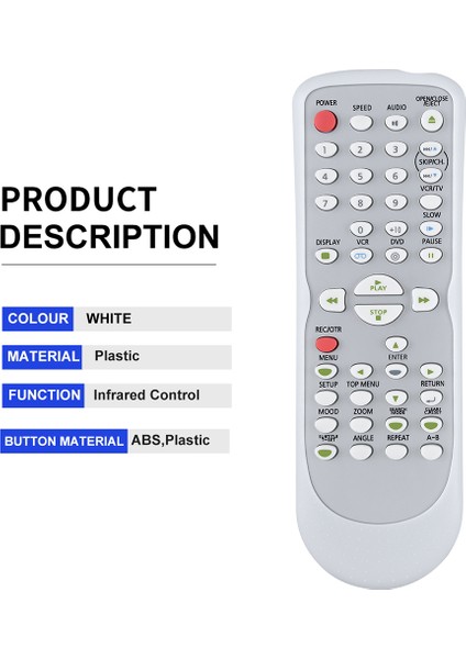 NB177 DVD Vcr Sylvania Emerson Funai Için Uzaktan Kumanda DVC841G NB177UD NB100 NB100UD DVC865F (Yurt Dışından) fırsatları