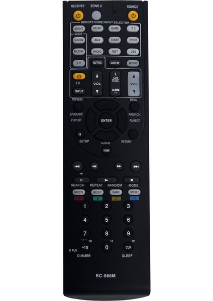 RC-866M Uzaktan Kumanda Onkyo Av Alıcısı RC866M TX-NR626 HT-RC560 RC-868M HT-S5300 HT-S6300 HT-S7300 HT-R391 Için Değiştirilebilir (Yurt Dışından)