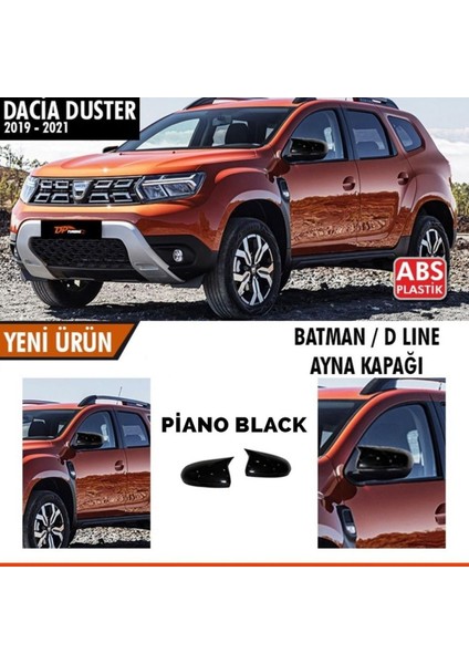 Dacia Duster 2019-2021 Batman Yarasa Ayna Kapağı Sinyalli Piano Black