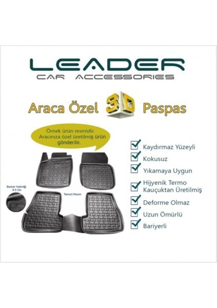 Honda Civic 2007-2012 Arası 3D Uyumlu Yerli Üretim Araca Özel Paspas