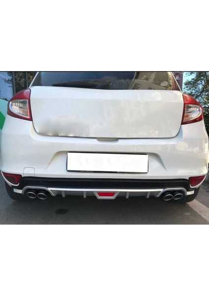 Renault Clio 3 Krom Çift Egzoz Görünümlü Difüzör