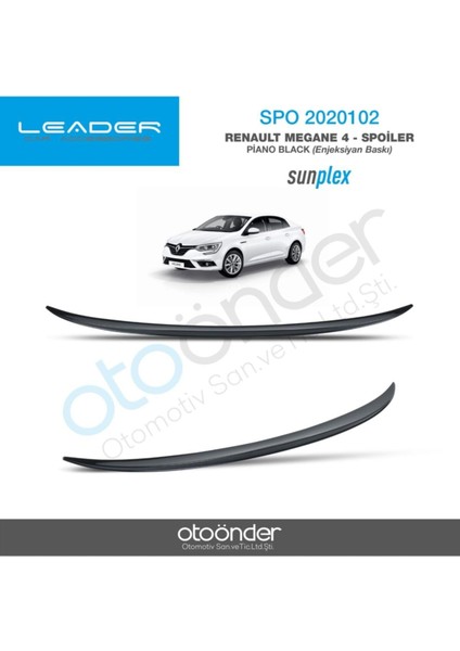 Renault Megane 4 Bagaj Üstü Spoiler Piano Black Parlak Siyah modelleri