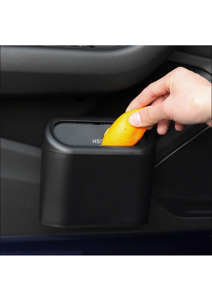 Premium Oto Araba Çöp Kutusu Kapaklı Organizer Çöp Kovası Siyah fiyatları