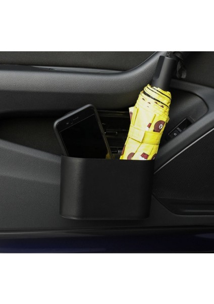 Premium Oto Araba Çöp Kutusu Kapaklı Organizer Çöp Kovası Siyah modelleri