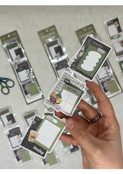 Mottolu Motivasyon 6 Yaprak Yeşil Renk Sticker Seti/etiket/çıkartma/sticker fiyatları