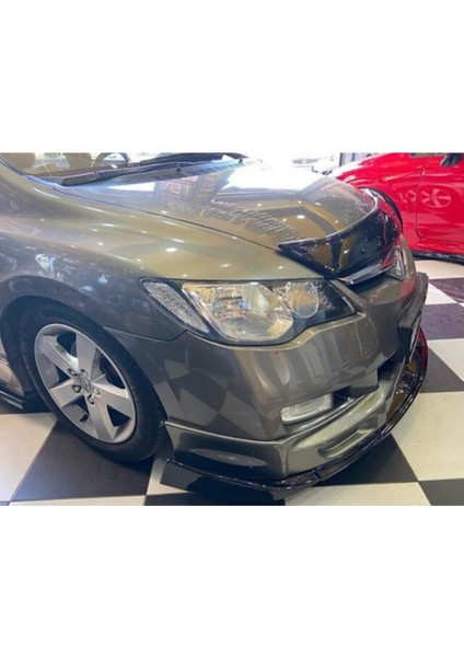 Honda Civic Fd6 2006-2012 Ön Kaput Koruyucu Rüzgarlığı Piano Black 3.2 mm Kalın Plastik modelleri
